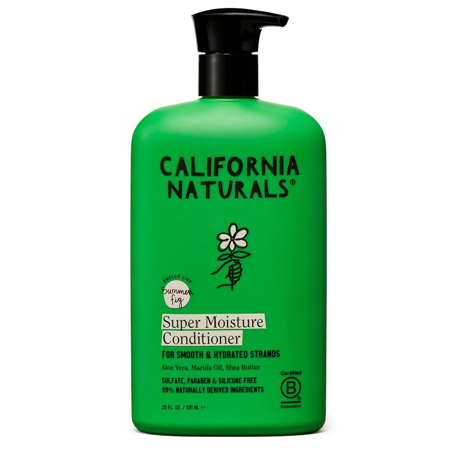 California Naturals Super Moisture Conditioner for Damaged Dry Hair, Hydrating Conditioner, Scalp & Hair Care for Women & Men, Natural, Vegan, Cruelty, Paraben & Sulfate Free, Color Safe, 20 fl oz