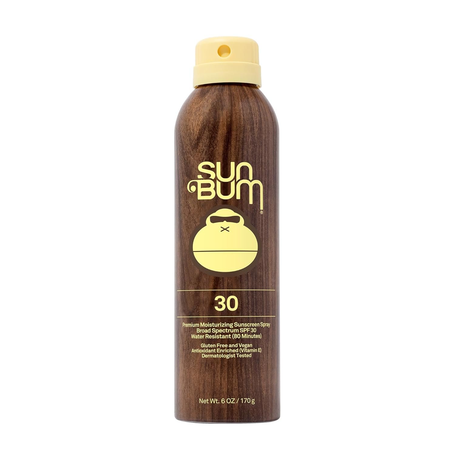 Sun Bum Original SPF 30 Sunscreen Body Spray – Broad Spectrum Moisturizing Sunscreen with Vitamin E – Hawaii 104 Act Compliant (Made without Octinoxate & Oxybenzone) – 6 oz