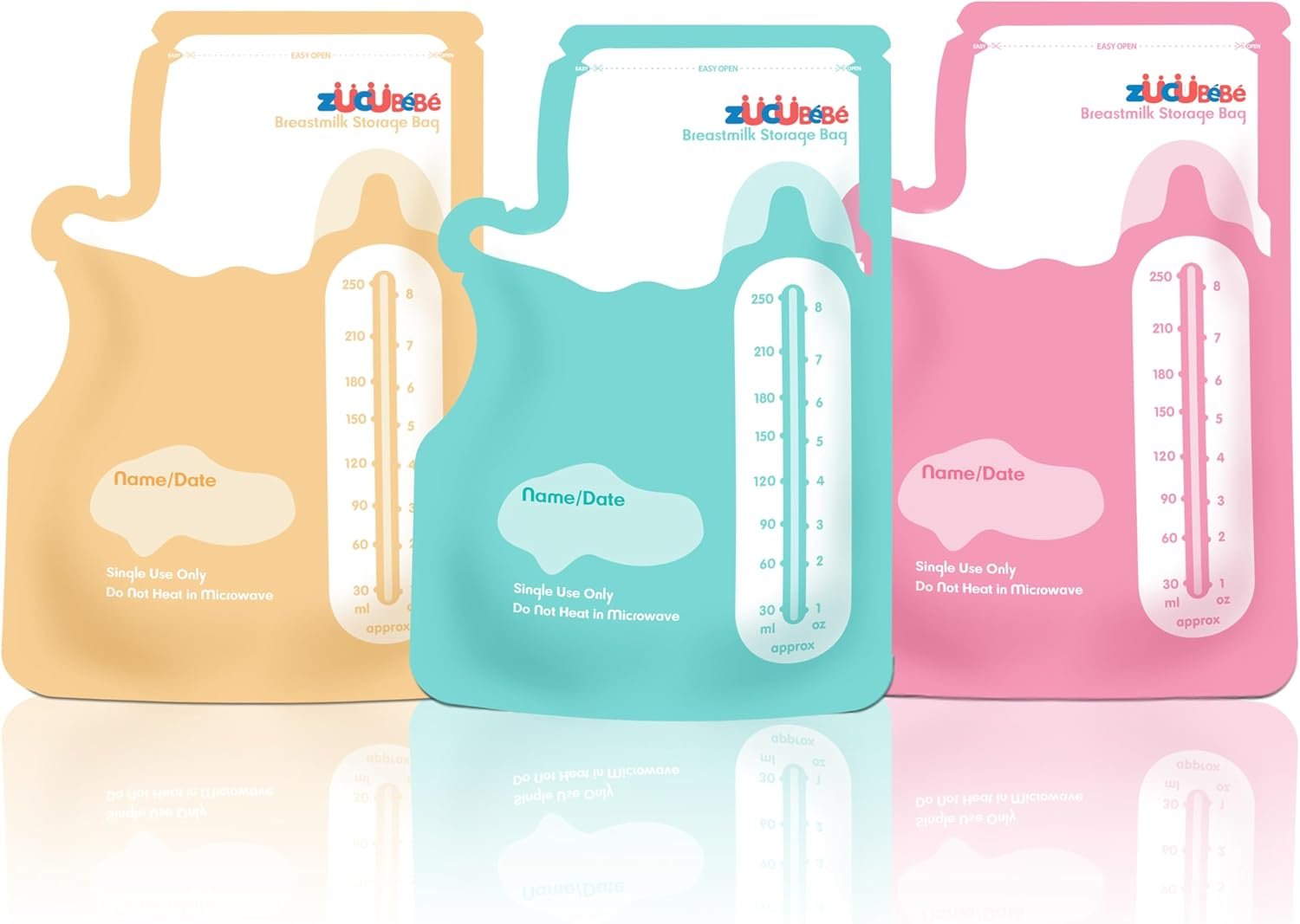 Breastmilk Storage Bags(300 Count)，8oz Milk Storage Bags for Breastfeeding，BPA Free with Easy Pour Spout, Self Standing, for Refrigeration and Freezing