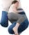 Pregnancy Pillows, Maternity Pillow and Pregnancy Must Haves, Full Body Pillow for Pregnancy Women with Removable Cotton Cover, Dark Blue