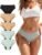 TIICHOO Period Underwear for Women Seamless Leakproof Bikini Regular Absorbency Period Panties 5 Pack