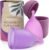 EcoBlossom Reusable Menstrual Cup and Case – The Most Reliable Medical Grade Silicone Period Cups – Comfortably use for 12 Hours (Small (Pack of 2), Round Stem & Case)