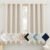 NICETOWN 100% Absolutely Blackout Linen Curtains with Thermal Insulated White Liner, Beige, 52″ Wide by 63″ Long, 2 Pieces, Anti-Rust Grommet Natural Burlap Fabric Window Drapes for Bedroom/Kids Room