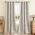 PrinceDeco 100% Blackout Curtains for Bedroom 84 Inches Long, Grommet Living Room Drapes, Thermal Insulated Blackout Curtains 2 Panels Set,Jacquard-Woven,55″ W x84 L, Natural